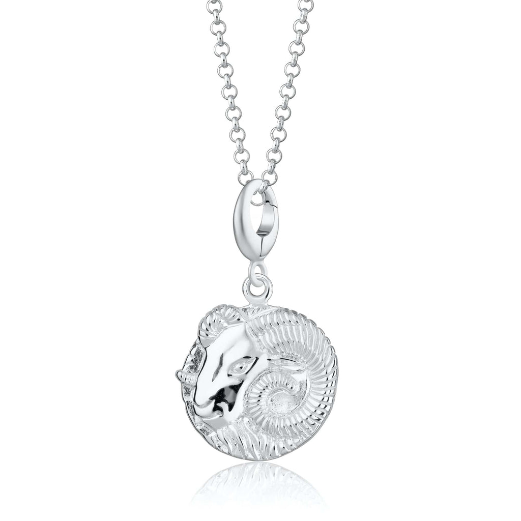 Silber Aries Zodiac Charm Halskette | Shop Nory