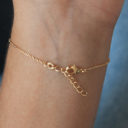 Armband mit 12 weißen Perlen - 16K vergoldet | Shop Nory
