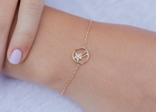 Armband "Sternschnuppe" mit Zirkonia vergoldet | Shop Nory
