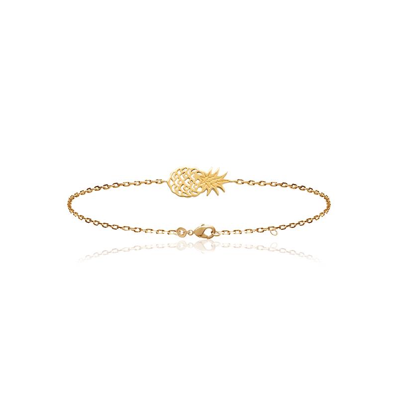 Armband mit Ananas - 16K vergoldet | Shop Nory