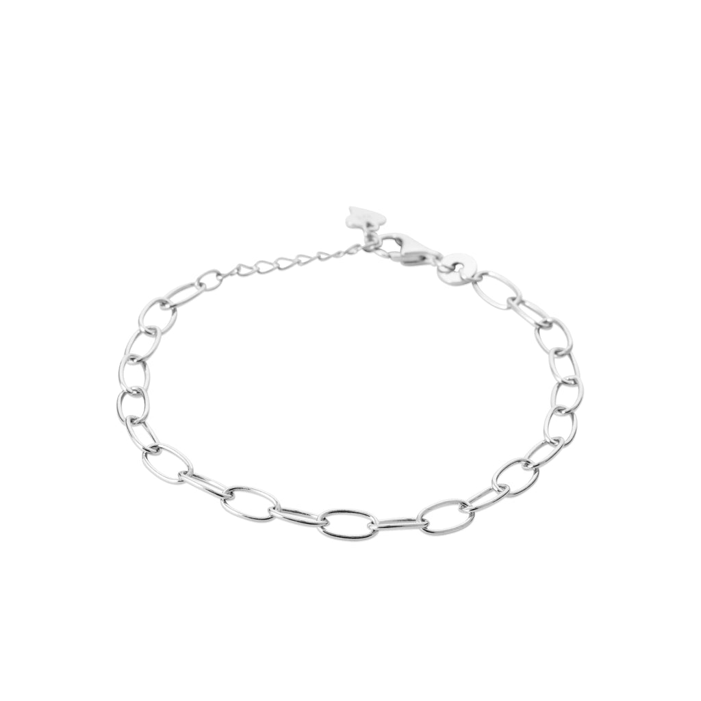 Elegantes Armband aus 925er Silber mit länglichen Kettengliedern – perfekt zum Solo-Tragen oder zum Kombinieren. | Shop Nory