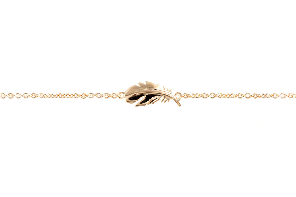 Armband mit Feder 16 Karat vergoldet | Shop Nory