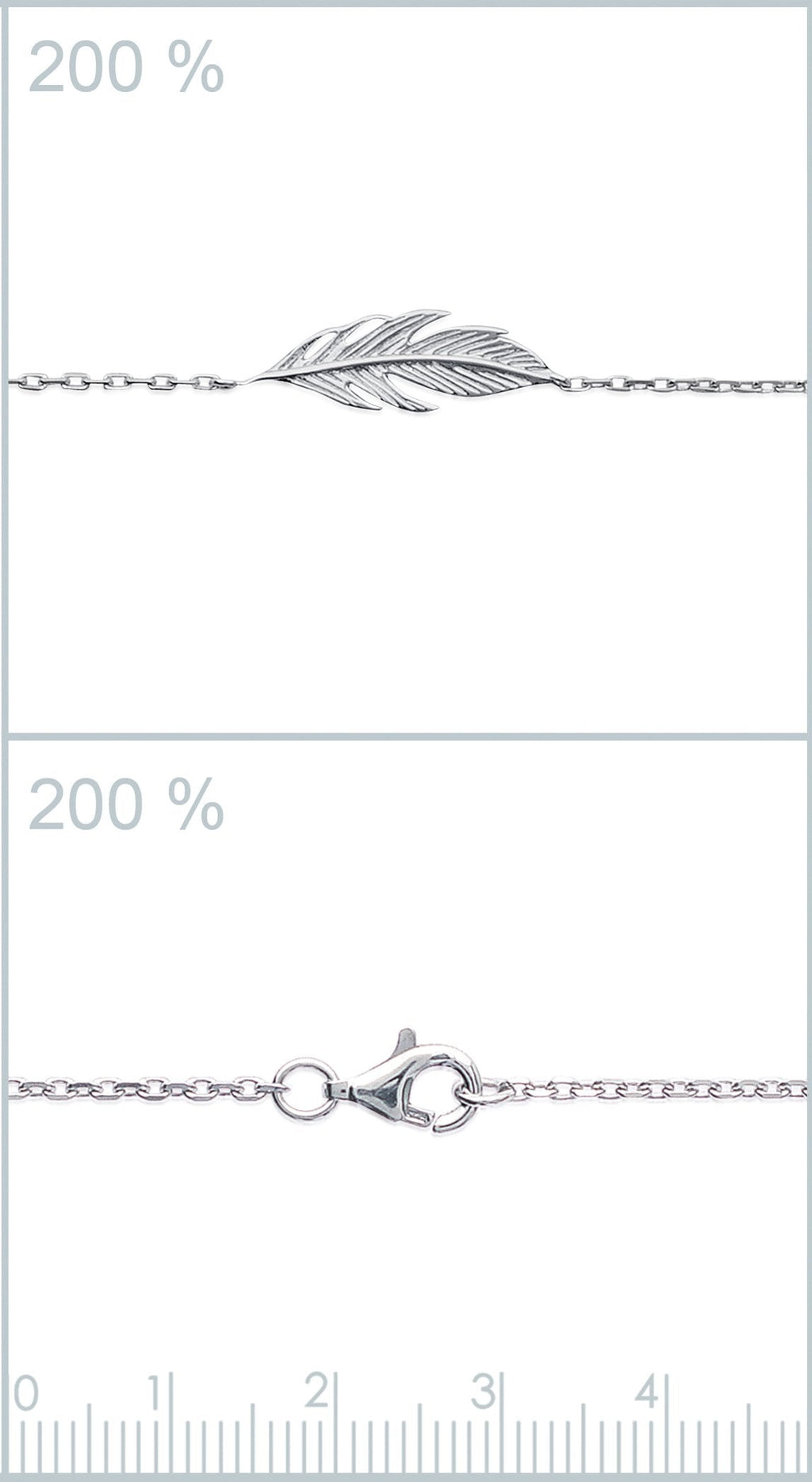 Armband mit Feder aus echtem Silber | Shop Nory