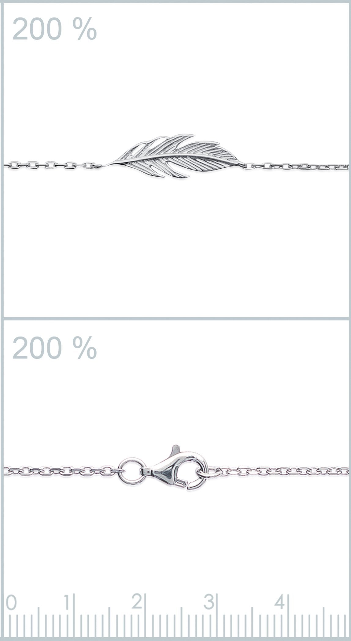 Armband mit Feder aus echtem Silber | Shop Nory