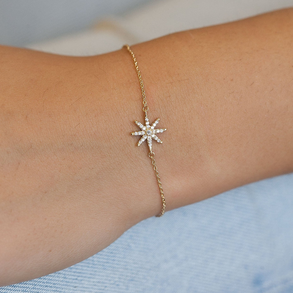Armband Stern mit Zirkonia | 16 Karat vergoldet | Shop Nory