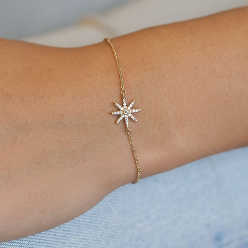 Armband Stern mit Zirkonia | 16 Karat vergoldet | Shop Nory