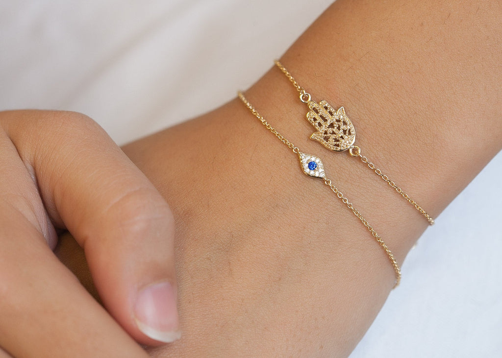Armband Hamsa Hand der Fatima vergoldet | Shop Nory