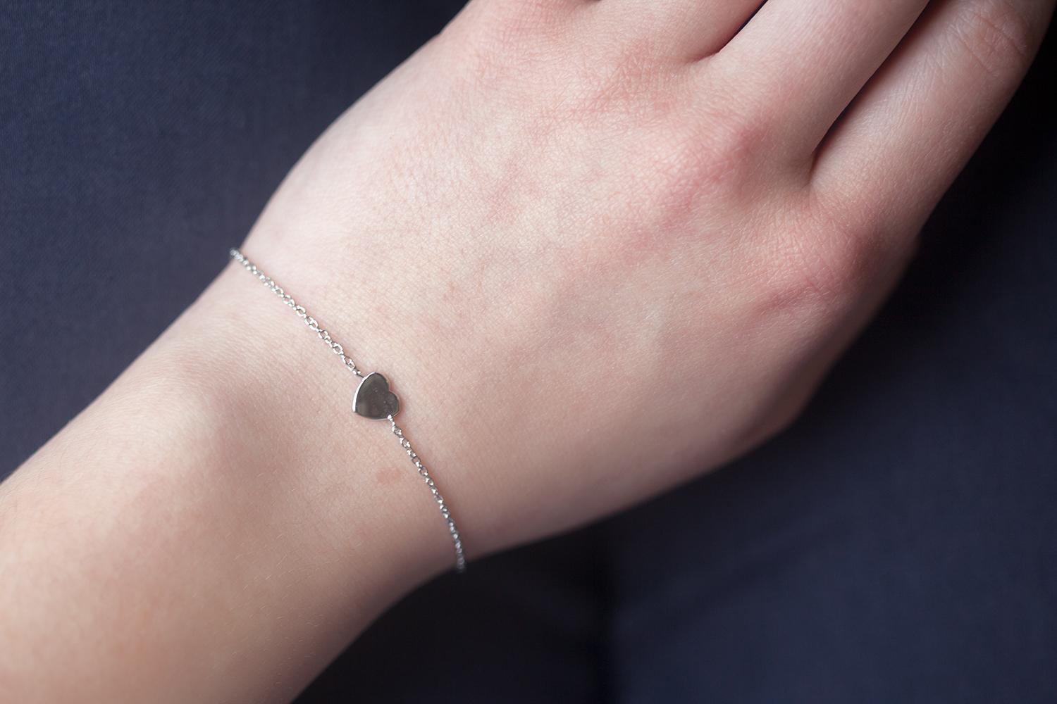 Zartes Armband mit Herz aus Silber | Shop Nory