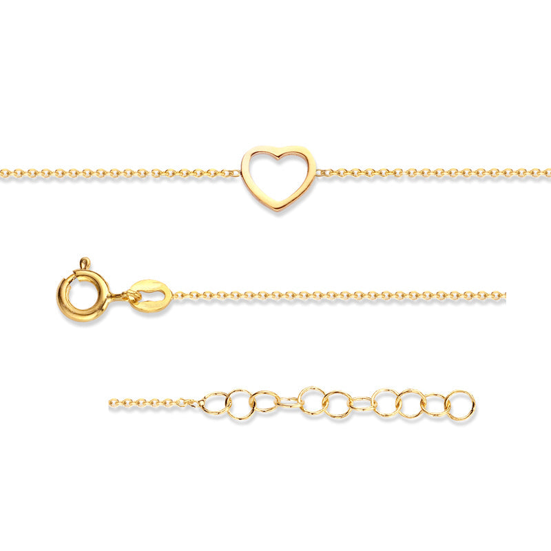 Armband Herz vergoldet | Shop Nory