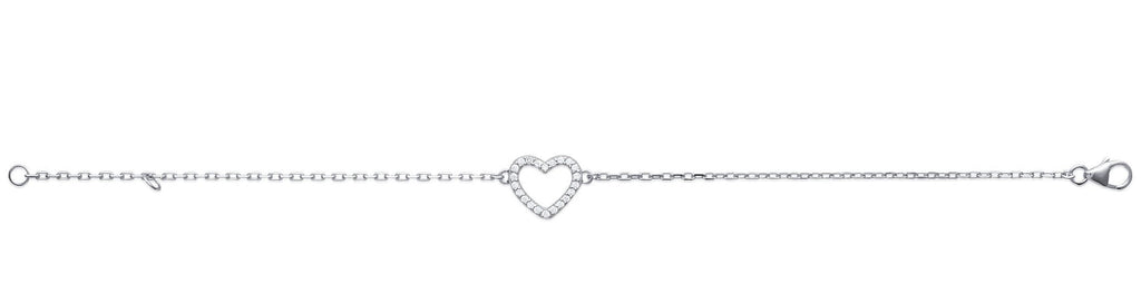Zartes Silberarmband mit Herz & Zirkonia – zeitlose Eleganz | Shop Nory