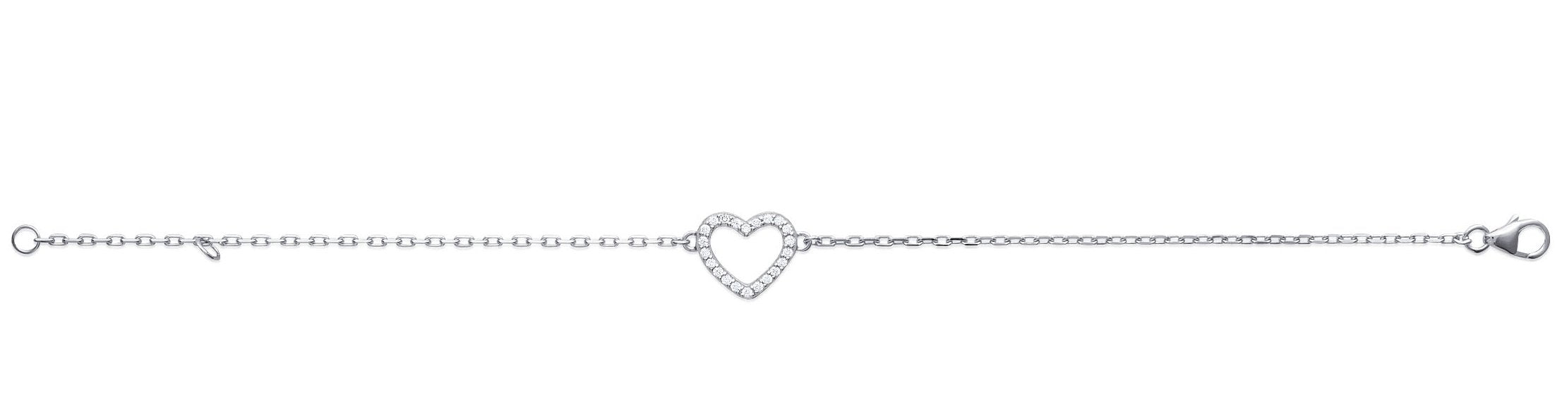 Zartes Silberarmband mit Herz & Zirkonia – zeitlose Eleganz | Shop Nory