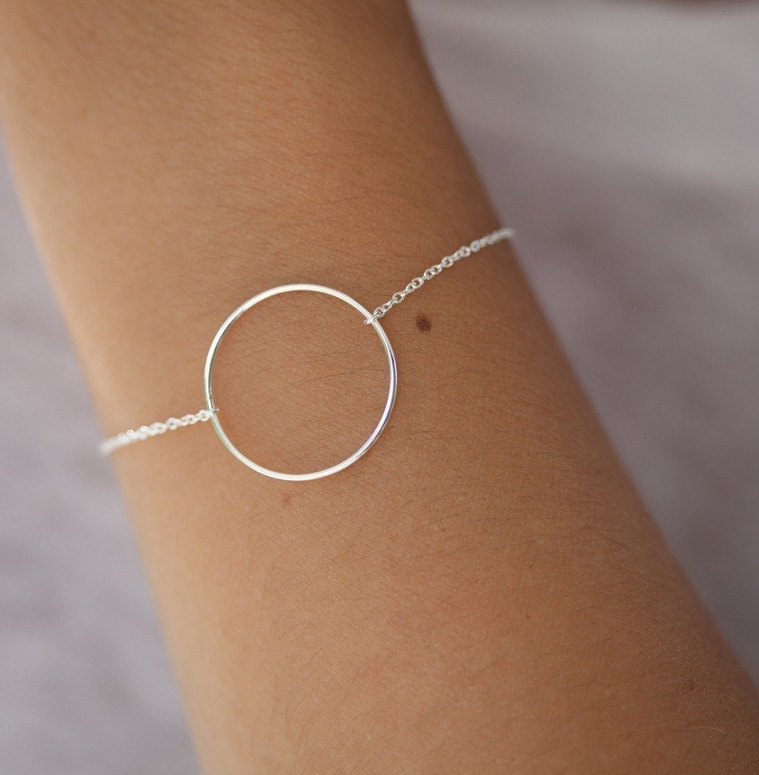 Armband Armkettchen Basic Kreis Ring aus Silber | Shop Nory