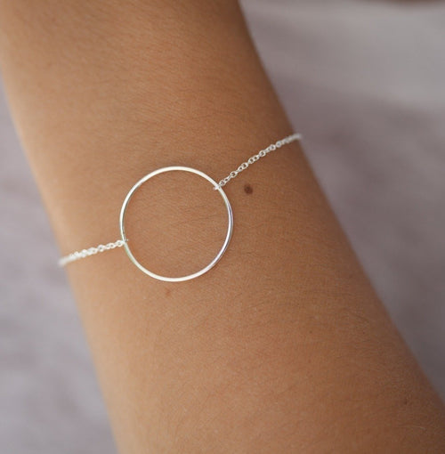 Armband Armkettchen Basic Kreis Ring aus Silber | Shop Nory