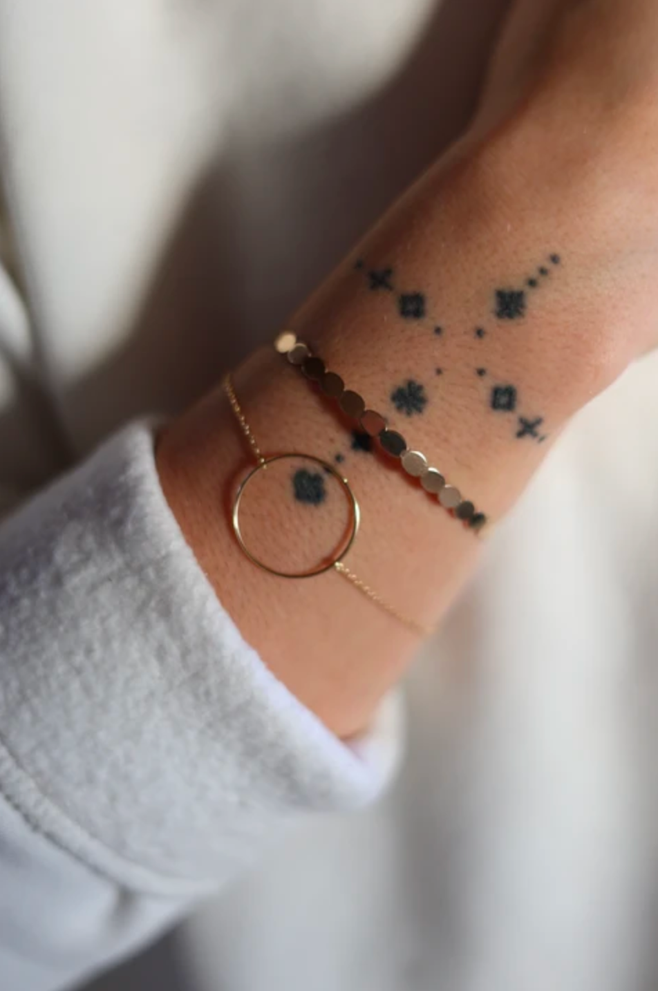 Armband Kreis Schlicht 16K vergoldet | Shop Nory