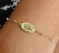 Religiöses Armband mit Jungfrau Maria vergoldet, Heilige Maria Armband | Shop Nory