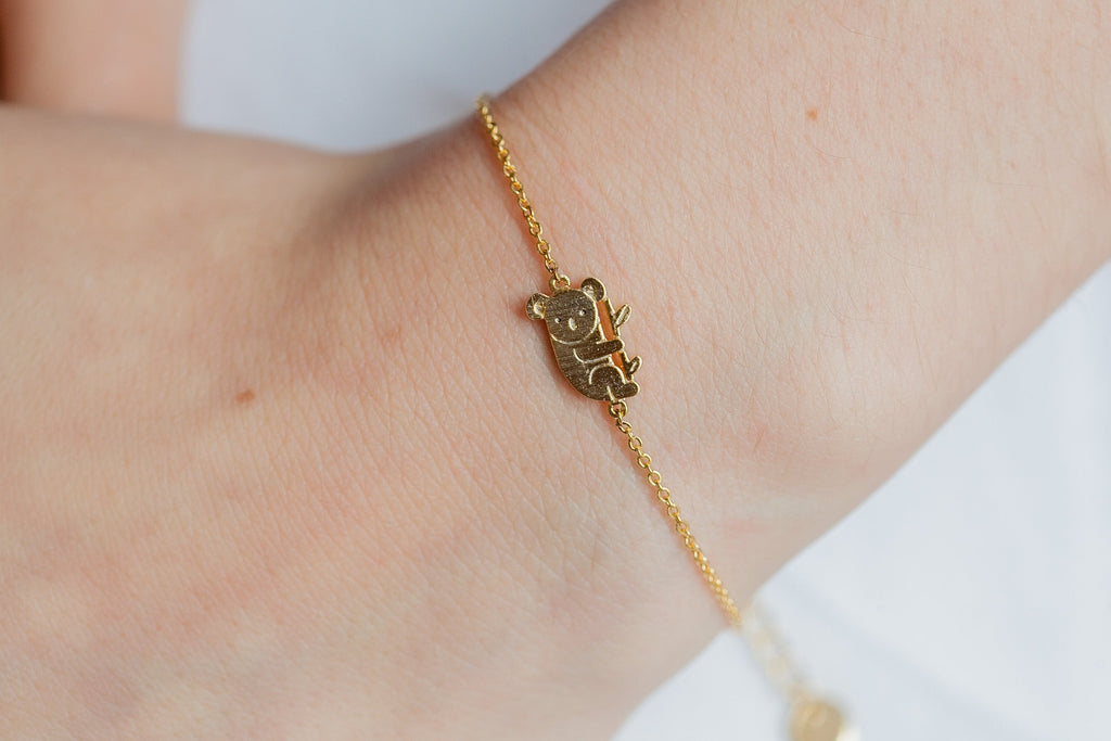 Goldfarbenes Koala-Armband | Shop Nory