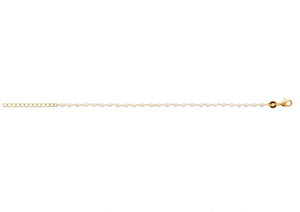 Schlichtes Armband mit Mondstein - 16K vergoldet | Shop Nory