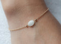 Armband mit einem Mondstein-Anhänger - 18K vergoldet | Shop Nory
