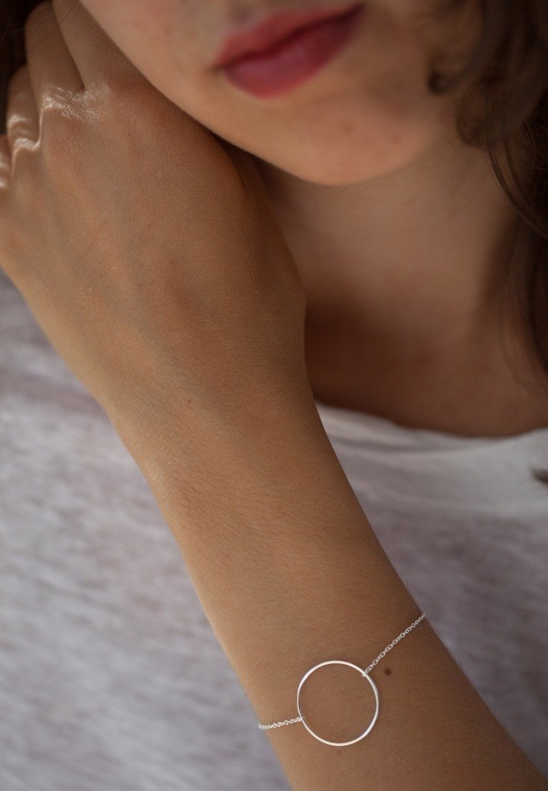 Armband Armkettchen Basic Kreis Ring aus Silber | Shop Nory