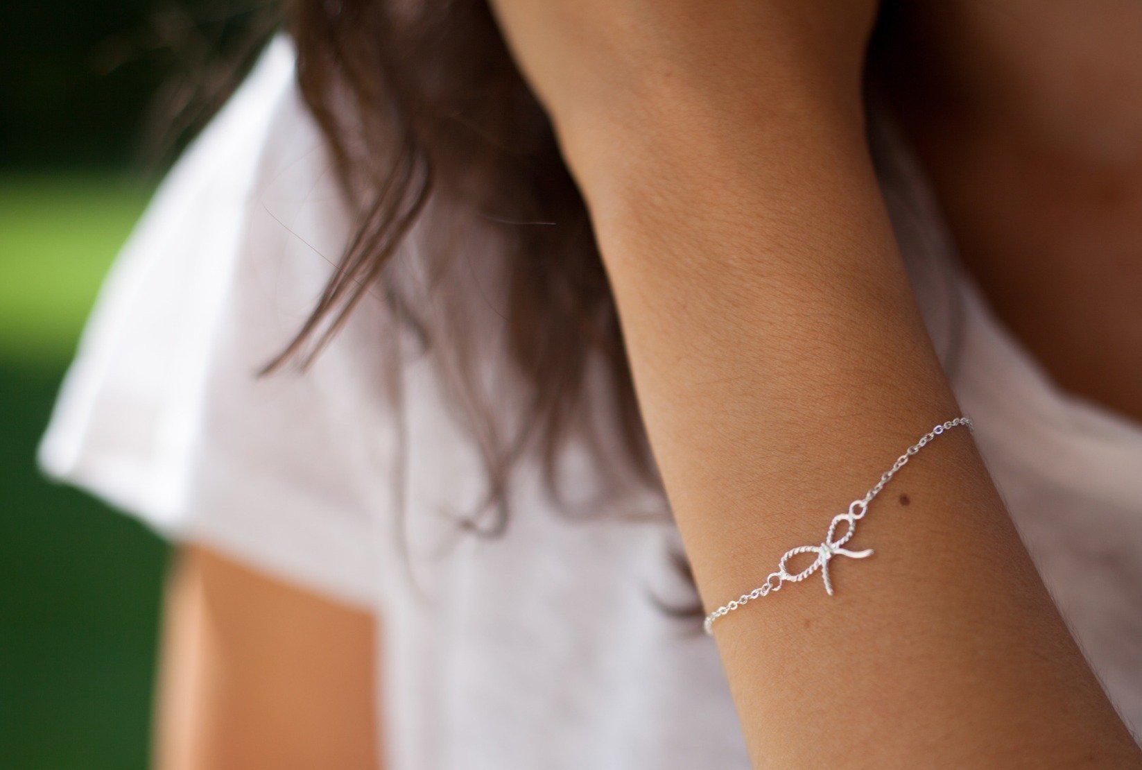 Armband mit Schleife aus echtem Silber | Shop Nory