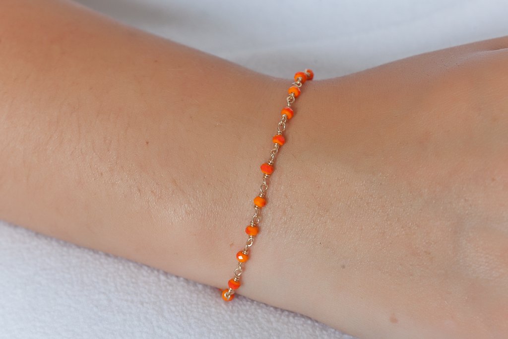 Armband mit bunten Steinen - 16 Karat vergoldet | Shop Nory