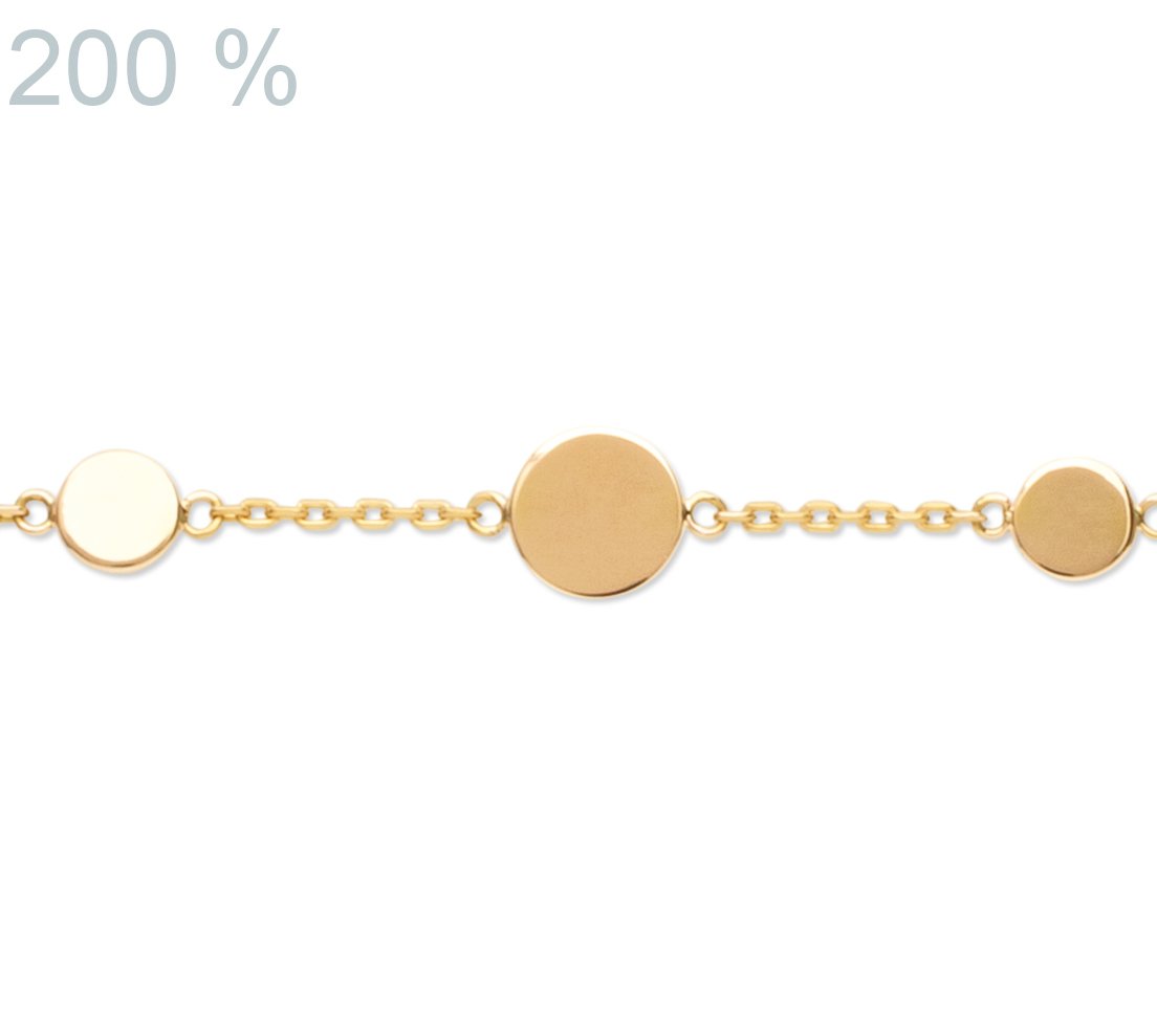 Armband mit 7 Plättchen vergoldet - Boho Armband für Damen | Shop Nory