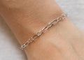 Elegantes Armband aus 925er Silber mit länglichen Kettengliedern – perfekt zum Solo-Tragen oder zum Kombinieren. | Shop Nory