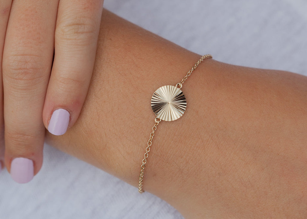 Armband Sonnen-Münze vergoldet | Shop Nory