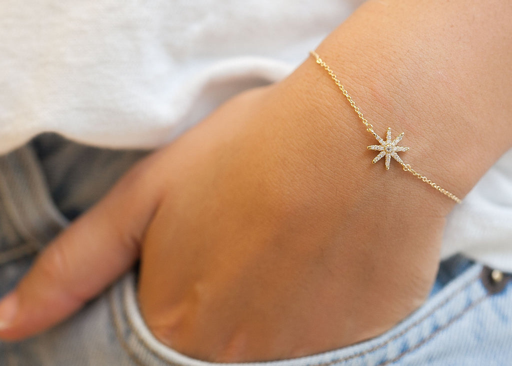 Armband Stern mit Zirkonia | 16 Karat vergoldet | Shop Nory