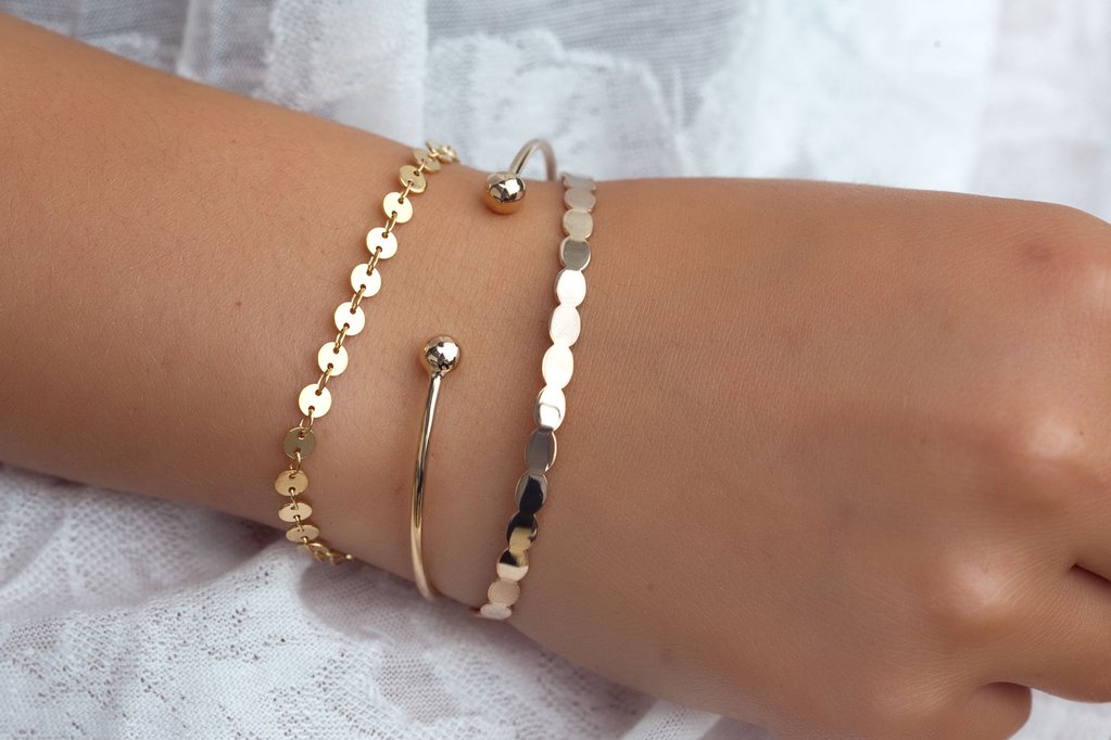 Offener Armreif | 16 Karat vergoldet | Shop Nory