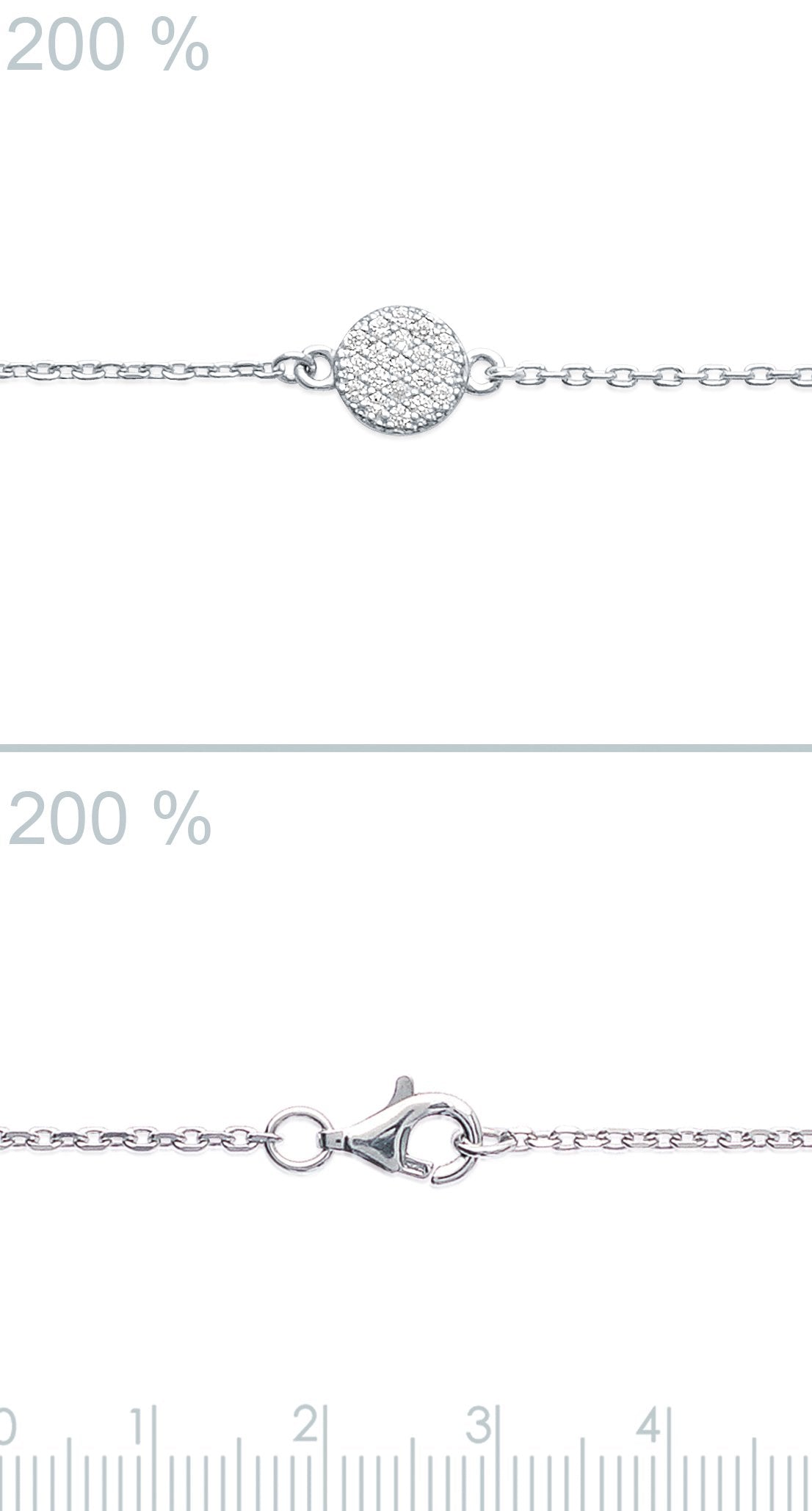 Silbernes Armband mit Zirkonia-Plättchen – Eleganz und funkelnder Glanz | Shop Nory