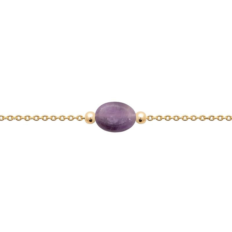 Armband mit Amethyst violett 16K vergoldet | Shop Nory