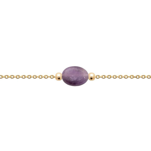 Armband mit Amethyst violett 16K vergoldet | Shop Nory