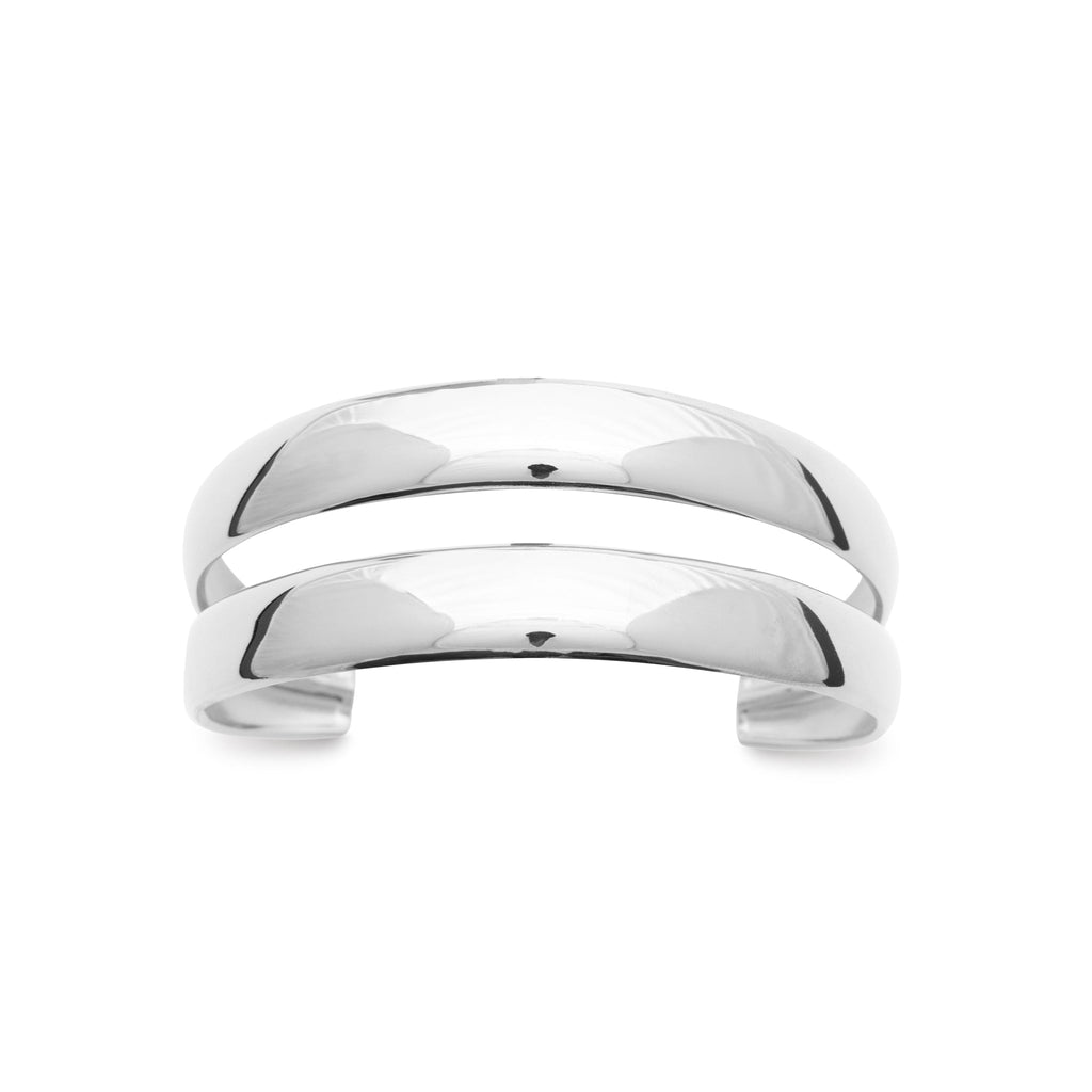 Edelstahlarmreif – silber – Doppelreif, wasserdicht & hypoallergen | Shop Nory