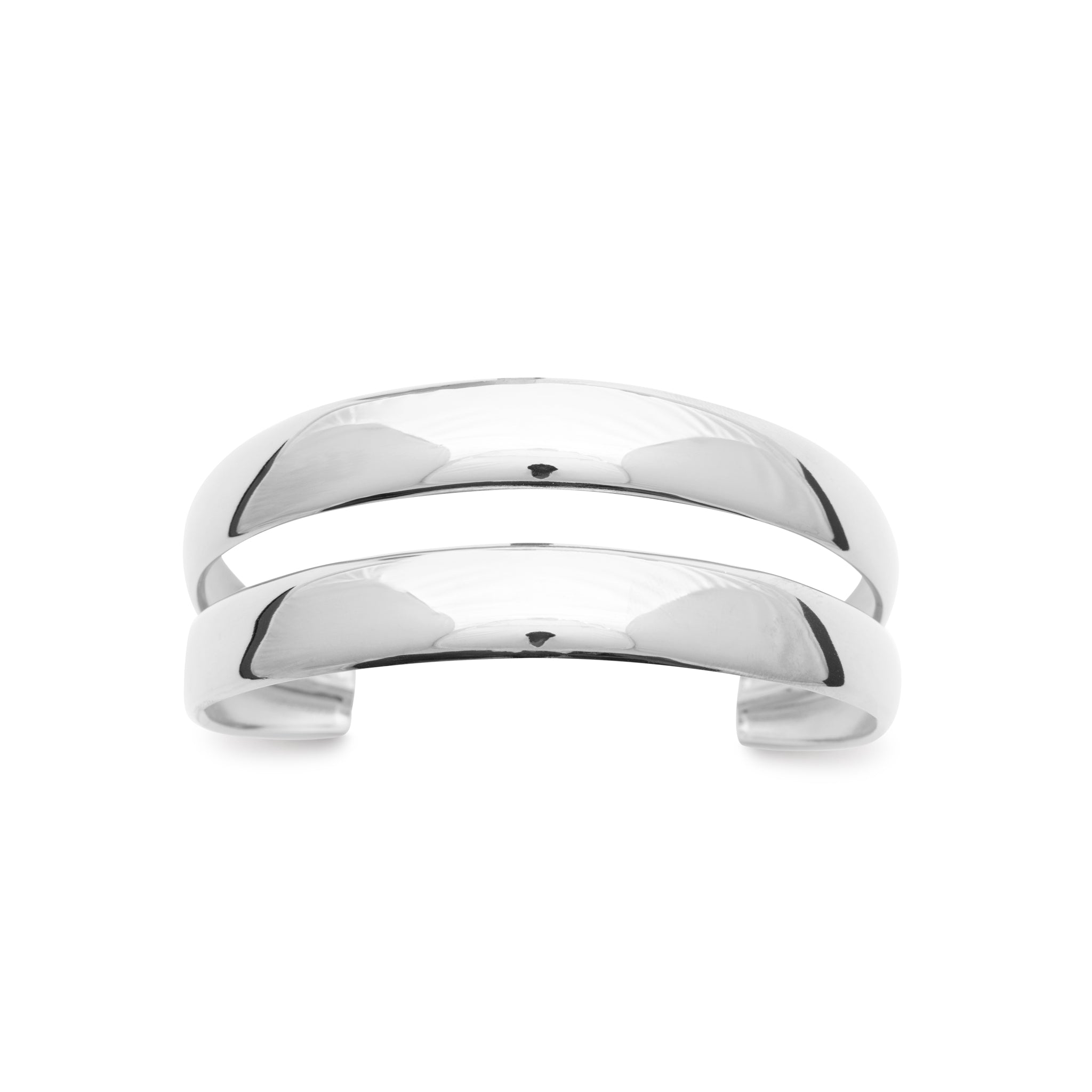 Edelstahlarmreif – silber – Doppelreif, wasserdicht & hypoallergen | Shop Nory