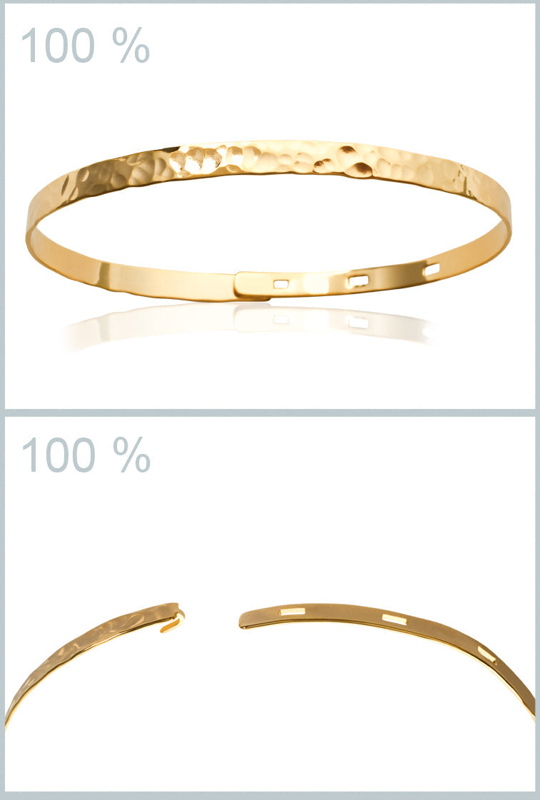 Armreif vergoldet und gehämmert | Shop Nory
