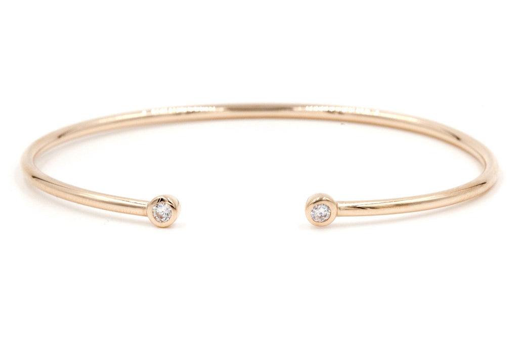 Armreif mit Zirkoniasteinen 16 Karat vergoldet | Shop Nory