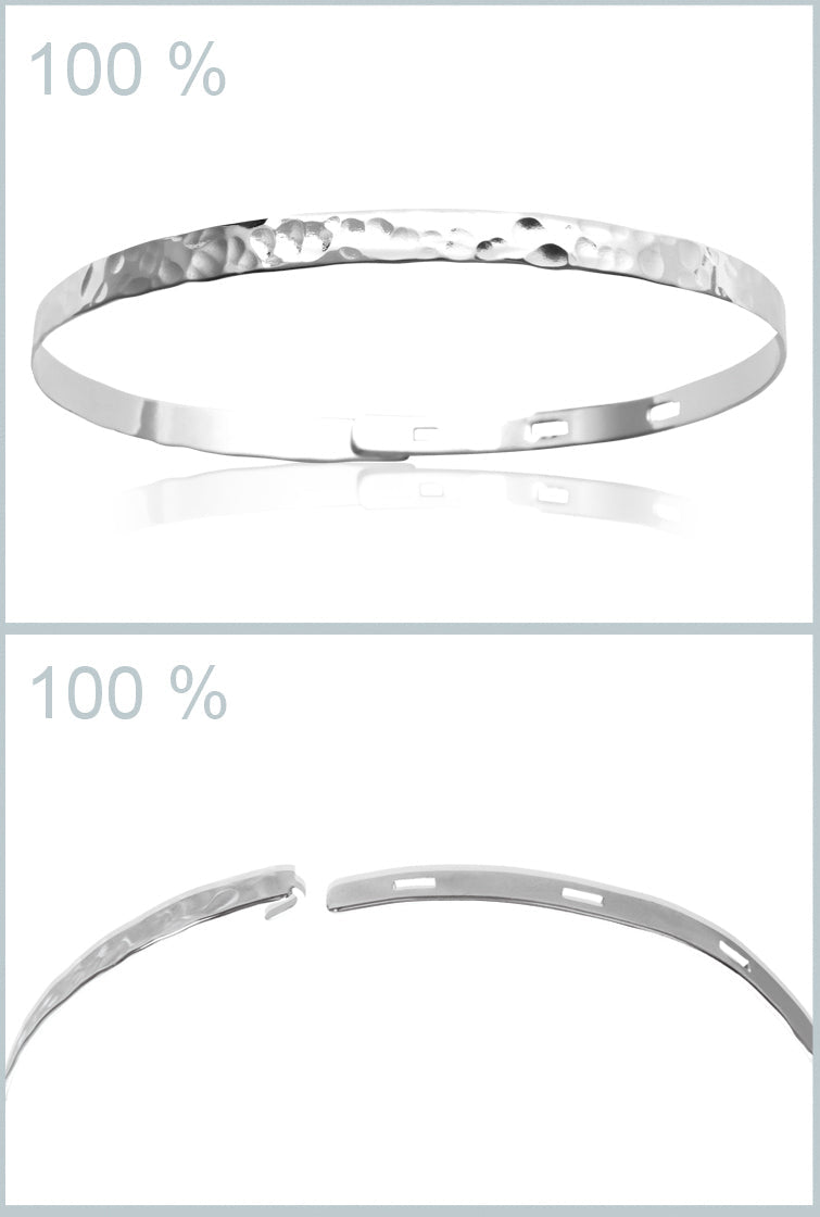 Hammerted Bangle aus Silber für Damen | Shop Nory
