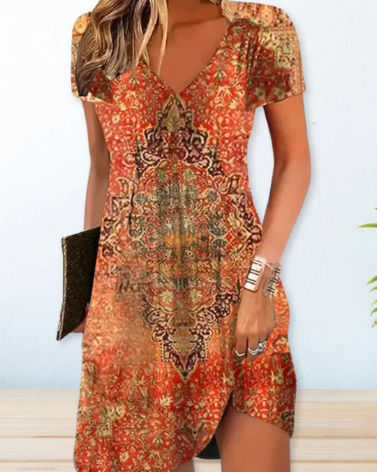 Kurzärmeliges Sommerkleid für Frauen