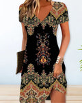 Kurzärmeliges Sommerkleid für Frauen