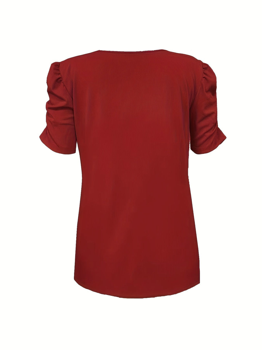 Elegantes Geripptes V-Ausschnitt T-Shirt für Damen