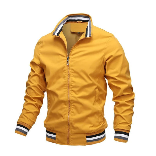 Sportliche Gestreifte Herren Mitteljahresjacke