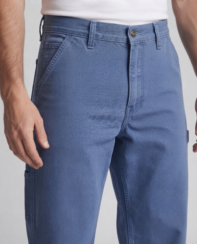 Herren Weite Worker-Denimhose mit Werkzeugschlaufe und hohem Bund Shop Nory