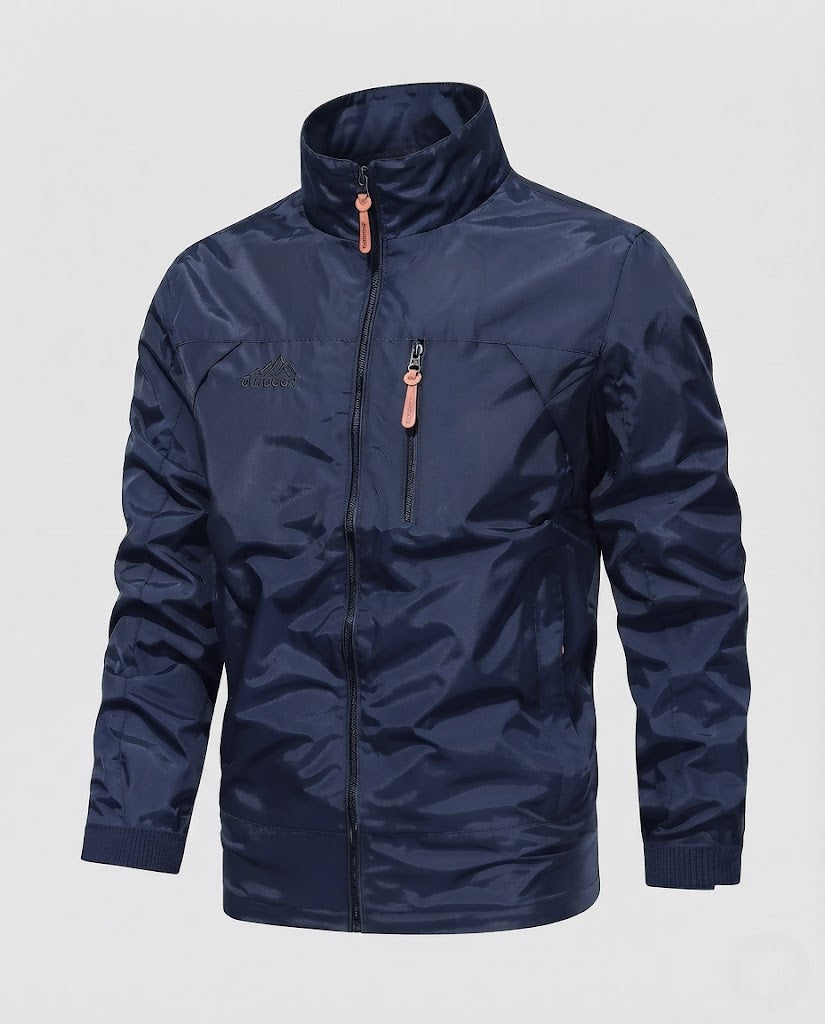Herren leichter winddichter Nylon‑Reißverschlussblouson mit Stehkragen und Brustreißverschlusstasche Shop Nory