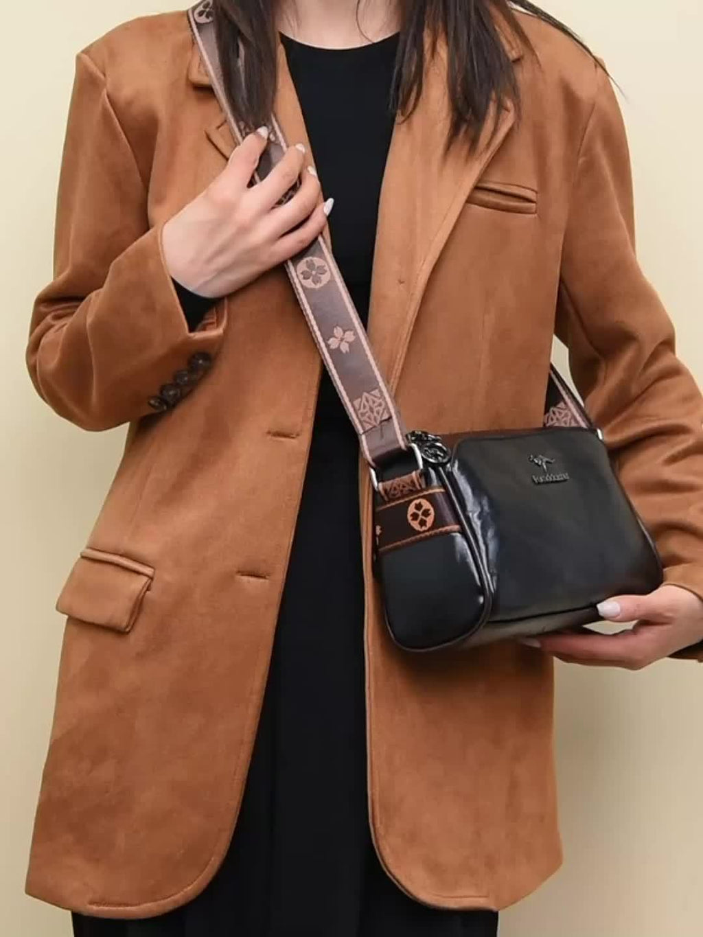Luxuriöse Crossbody Tasche für stilvolle Frauen | Vegan Leather
