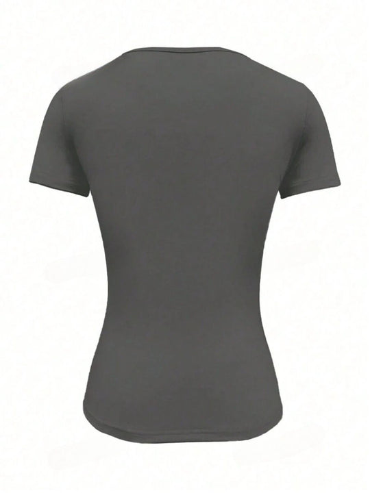 Rundhalsausschnitt Kurzarm T-Shirt