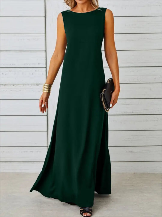 Elegante Jacquard Kleid Ohne Ärmel