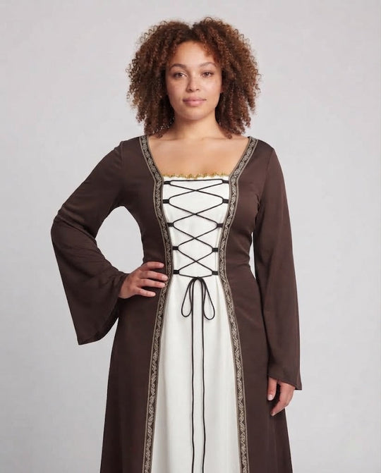 Damen elegante mittelalterliche Kleidung mit schimmernden Akzenten Shop Nory