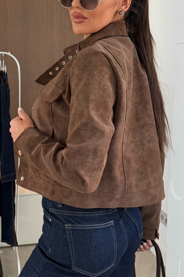 langärmelige Freizeitjacke mit Knöpfen