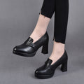 Vielseitige Stiefel mit Absatz aus Leder Shopnory
